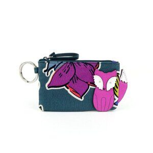 Vera Bradley Falling Flowers Fox Novelty Zip Id